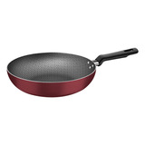 Frigideira Funda Grande Antiaderente Wok 24 Cm Tramontina Cor Preto