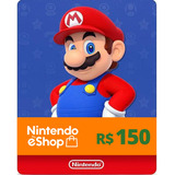Gift Card Nintendo Switch 3ds Wii Eshop Brasil R 150 Reais