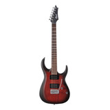 Guitarra Eltrica Cort X Series X100 De Meranti Black Cherry Burst Poro Aberto Com Diapaso De Jatob