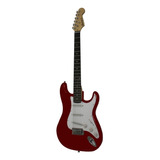 Guitarra Eltrica Queen s D137561 Stratocaster De Hardwood Vermelha E Branca Com Diapaso De Bordo aucareiro