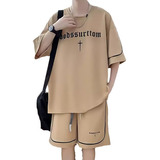 Half Sleeve Loose T Shirt Shorts Sports Casual Two Piece Set