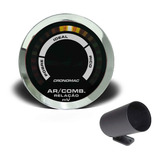 Hallmeter Cronomac 52mm Preto Aro Cromado C/ Copo Pvc