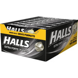 Halls Bala Drops Extra Forte Preto