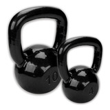 Halter Kettlebell 4 E 10 Kg Emborrachado - Peso Total 14kg