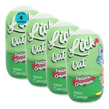 Hana Lick Cat Sabor Catnip 40g Petisco Cremoso Gatos Kit 4un