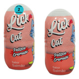 Hana Lick Cat Sabor Salmão 40g Petisco Cremoso Gatos Kit 2un