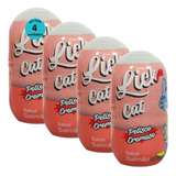 Hana Lick Cat Sabor Salmão 40g Petisco Cremoso Gatos Kit 4un