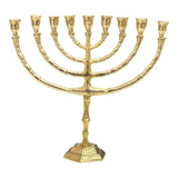 Hanukkah Chanucá 9 Velas Judaico Dourado