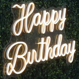 Happy Birthday Neon Led Decoração Festas Luminária Acrílico 