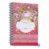 Harpa Cristã Espiral Lt Hipergigante Mod. 03 - Floral Rosa