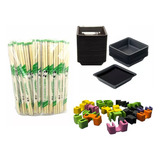 Hashi Bambu 100 Pares + 100 Molheiras + 50 Adaptadores