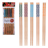 Hashi De Bambu Decorado Para Sushi Sashimi - 5 Pares