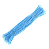 Haste De Chenille Azul Claro 30cm 100 Unid Limpador Cachimbo