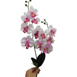 Haste Orquídea Com Folha Flor Artificial