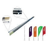 Haste Wind Banner Fly Flag Bandeira Varetas C/ Rosca - 3,5m