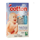 Hastes Flexíveis 75 Unidades Baby Care Boy Cotton