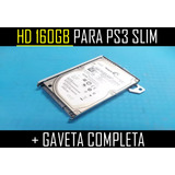 Hd 160gb Para Ps3 Slim + Gaveta Completa 