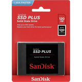 Hd Ssd Plus Sandisk 120gb Sata 3 Sdssda-120g-g27 C/ Nota Nfe