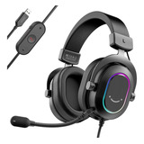 Headset Fifine Ampligame H6 Rgb 7.1 Surround Gamer