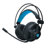 Headset Fone Gamer Luz Azul 112db P2 Usb Fortrek H2 Original