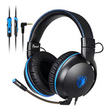Headset Fones De Ouvido Gamer Sades Fpower Para Notebook Pc Ps4 Ps5 Xbox Nintendo Switch Celular Multifuncional