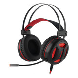 Headset Gamer Redragon Minos Usb 50mm Led Red 7.1 - H210