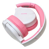 Headset Gamer Sades Spower Xbox Ps4 Ps5 Vr Cel Nintendo Pc Mic Destacável Dobravel Angel Edition Cor Rosa