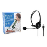 Headset Office Para Computador Telefone C Conector Usb Nota