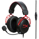 Headset Over-ear Gamer Hyperx Cloud Alpha Preto-vermelho Hx-hsca 4p5l1aa
