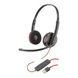 Headset Plantronics Blackwire C3220 Duo Usb-a