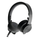 Headset Sem Fio Logitech Zone Plus Wireless 981-000805 Cor Preto