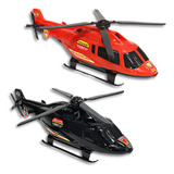 Helicóptero Brinquedo Corpo De Bombeiro Militar Policia Kit