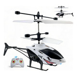 Helicóptero Com Controle Recarregável Brinquedo Presente Cor Branco Fun Game