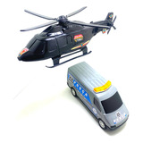 Helicóptero De Brinquedo Grande + Carrinho Militar Grande 
