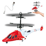 Helicóptero Mini Drone Aviao Brinquedo Cm Luz Controle Remot Cor Vermelho