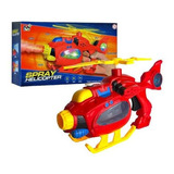 Helicptero Spray Fumaa De gua Brinquedo Com Som E Luz Cor Vermelho