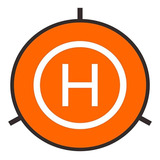 Heliponto De Drone Landing Pad 110cm Com Refletores