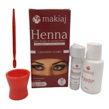 Henna Makiaj Desing De Sobrancelhas Profissional 1,5g 10ml Cor Castanho Escuro
