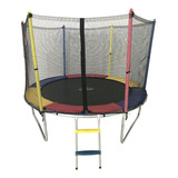 Henri Trampolim Kids Cama Elástica 2.44 M Cor Da Proteção Das Molas Multicolor E Tela Preta