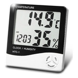 Higrômetro Termômetro Digital Relógio Medidor Umidade De Ar