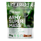 Hipercalórico Army Super Mass 3kg - Sabor Chocolate - Soldiers Nutrition
