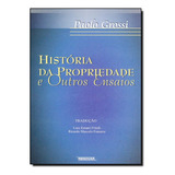 História Da Propriedade E Outros Ensaios, De Paolo Grossi. Editorial Renovar, Tapa Mole En Português