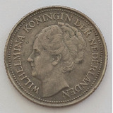 Holanda Moeda 10 Cents 1936 Prata