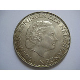 Holanda Moeda 2,5 Gulden 1962 Prata