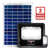 Holofote Solar 2000lm Poste Refletor Completo 12h Cor Da Carcaça Preto Cor Da Luz Branco-frio