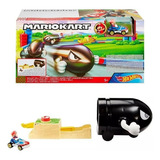 Hot Wheels Mario Kart Lançador E Mini Veículo Bullet Bill 
