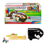 Hot Wheels Mario Kart Lançador E Mini Veículo Bullet Bill   