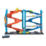 Hot Wheels Veículo De Brinquedo Torre De Corridas - Mattel Cor Azul-claro