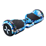 Hoverboard Skate Elétrico 6.5 Azul Led Bluetooth Alça +bolsa