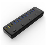 Hub 12 Portas - 9 Usb 3.0 + 3 Portas Carregadoras Orico Cor Preto